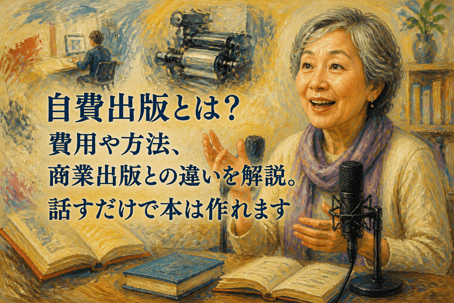 自費出版とは?費用や方法、商業出版との違いを解説。話すだけで本は作れます