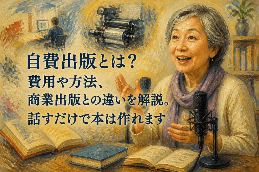 自費出版とは?費用や方法、商業出版との違いを解説。話すだけで本は作れます