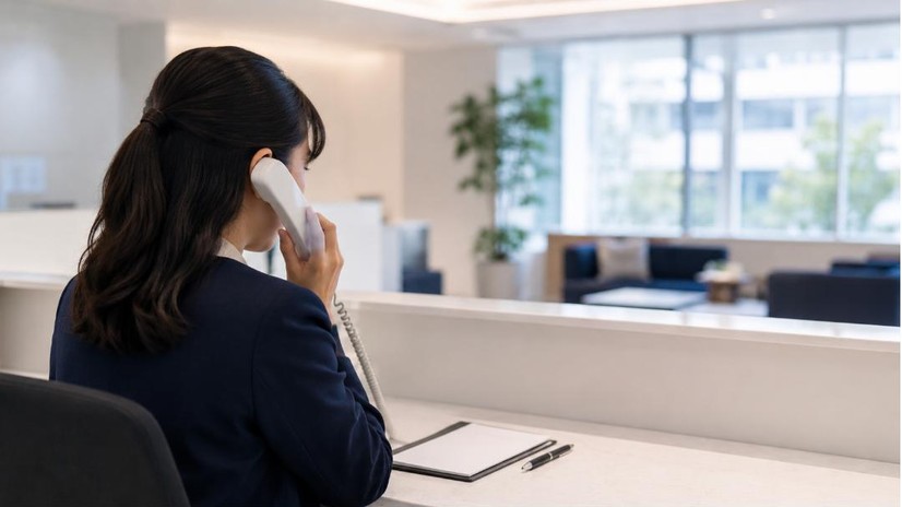 電話でご相談をお受けしているところ